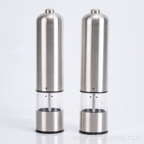 salt and pepper electric stainless grinder with light